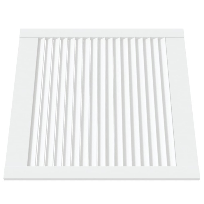 Vrata za omarico z letvicami 4 kosi bela 61,5x59,4 cm borovina